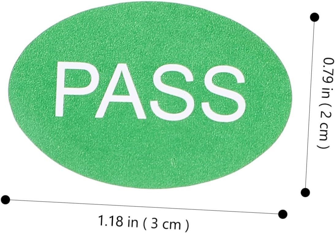 Qc Passed Stickers Labels 30X20Mm Green Self-Adhesive Warehouse Qc Passed Tags for Quality Control Inventory 2000pcs