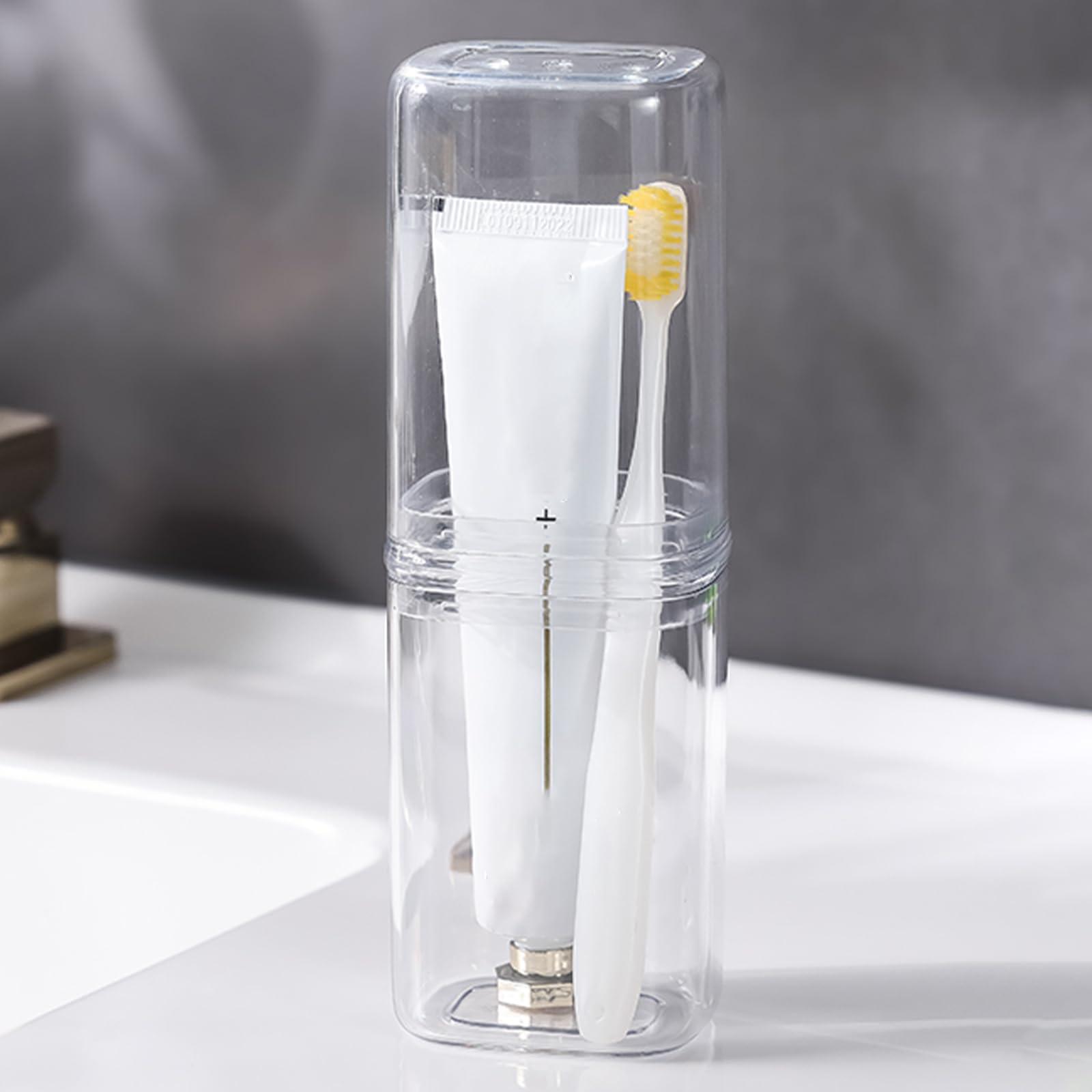 FQDGTFA Toothbrush Cup Toothbrush Travel Case, Travel Toothbrush Holder Case with Cover Portable Multifunctional Toothbrush Cover, Suitable for Travel