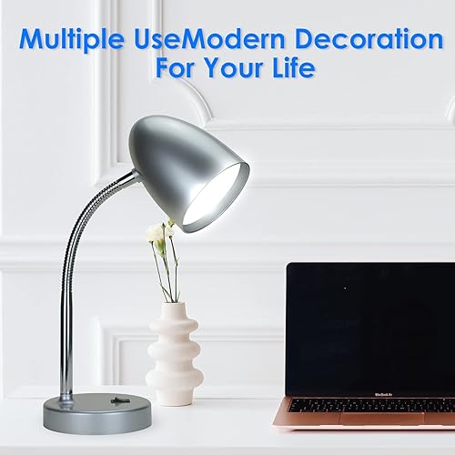 Miniatura 6 de Lámpara de escritorio LED, cuello de cisne flexible con lámpara de mesa, 3.5 W, 240 lúmenes, 4000 K, lámparas de estudio blancas frías para