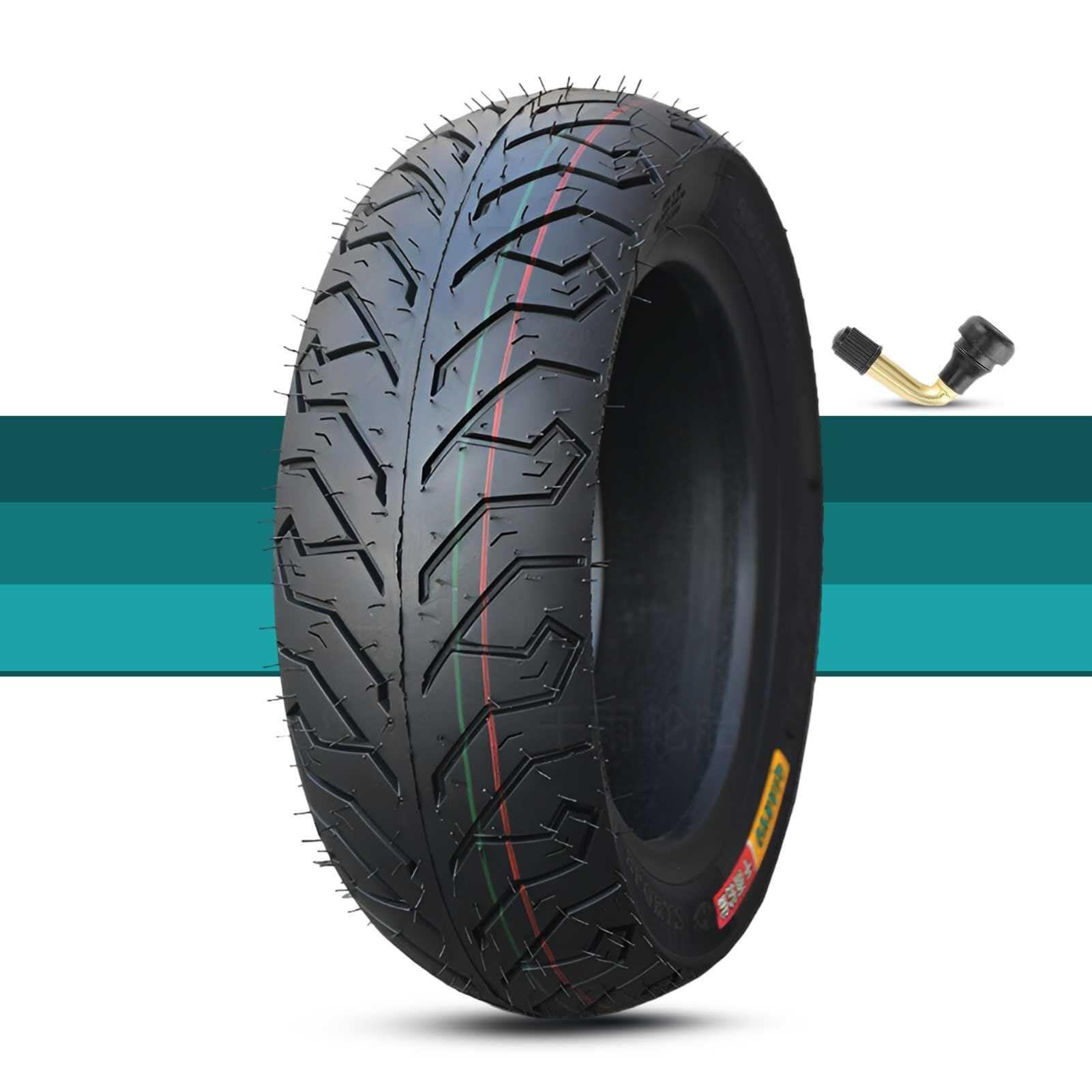 130/70-10 6 P.R. 59P Schlauchloser Motorradreifen | 130/70/10 for Vorder und Hinterrad | 130 70 10 Pannen und Plattenfest | Niedriger Rollwiderstand for Stadtverkehr | Maximale Last 243 kg