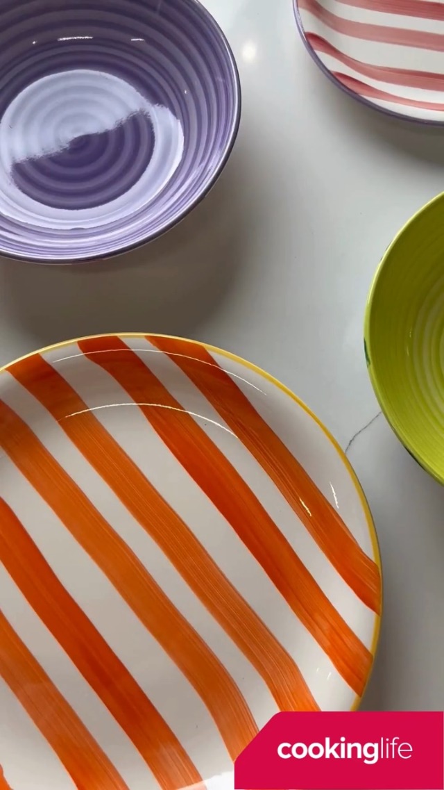 Cookinglife Pastateller 6-teilig Grün - 21 Cm Keramik Tiefe Teller Spülmaschinenfest