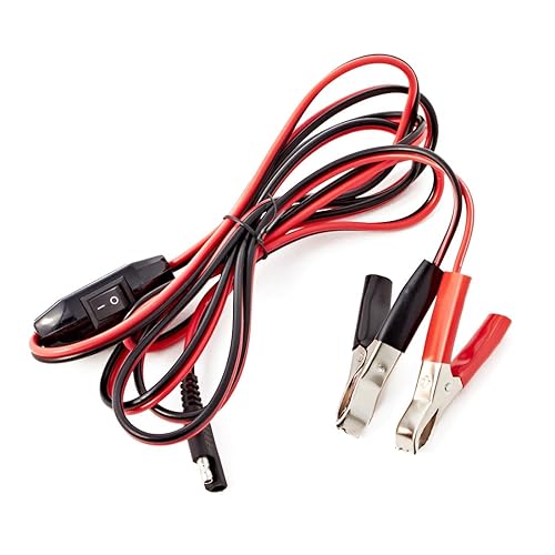 UTSAUTO Wire Harness with Clamps SAE to Alligator Clips On-Off Switch Quick Disconnect Extension Cord for 12V ATV, UTV, Lawn and Garden Sprayers