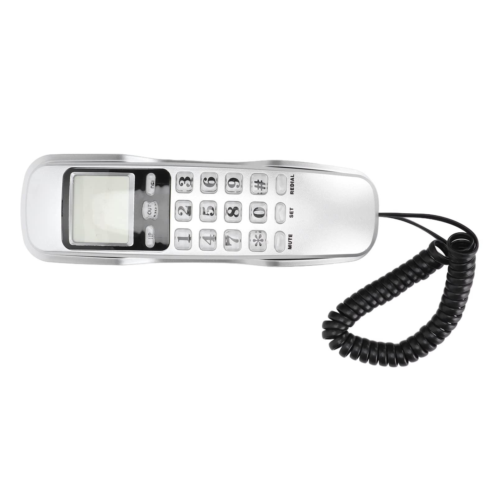 Przewodowy telefon stacjonarny, podwójny system KX‑T888CID DTMF i FSK, wyświetlanie identyfikatora połączenia/funkcja pamięci, mini telefon stacjonarny wiszący/stacjonarny, do domowego biura ho