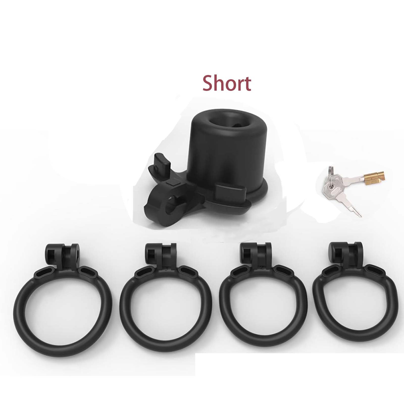 Gabbia Fitness invertita, Set di Protezione Fitness Maschile con 4 Anelli e 1 Cintura Regolabile, Set Invisibile Leggero e Traspirante -A64IT