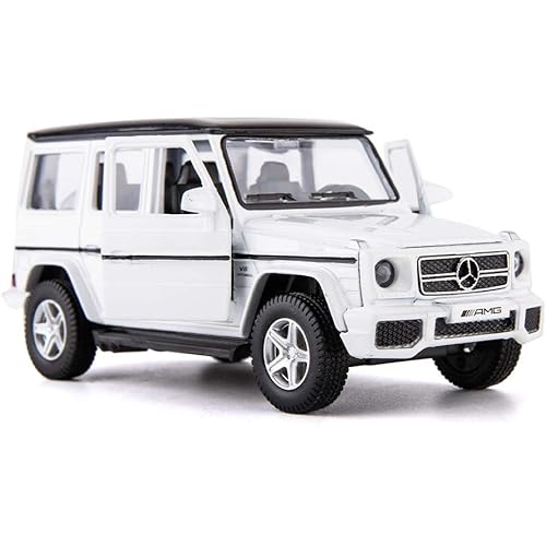 1:36 Scale Benz G63 Car Model for Kids, Alloy Pull Back G Wagon Vehicles Toy Car for Toddlers Kids Boys Girls Gift (White)