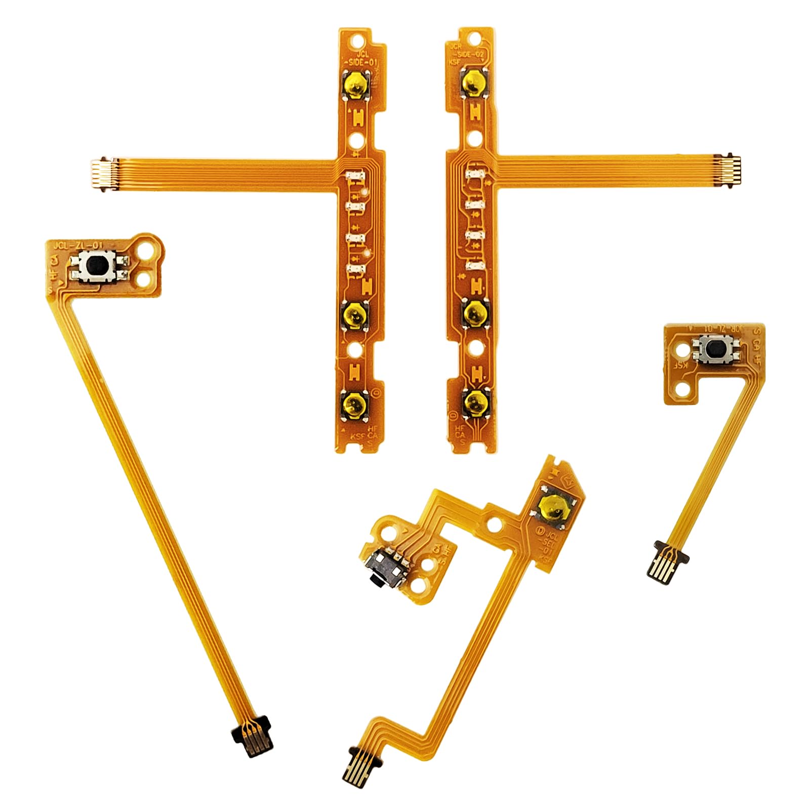 Young Wolf 5 en 1 ZL ZR L SL SR Button Key Ribbon Flex Cable Replacement Part Compatible con Nintendo Switch NS Joy Con Controller Set