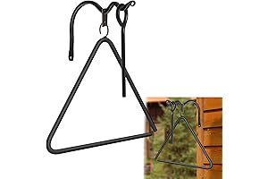 Hand-Forged Iron Triangle Dinner Bell with 12-inch Diameter