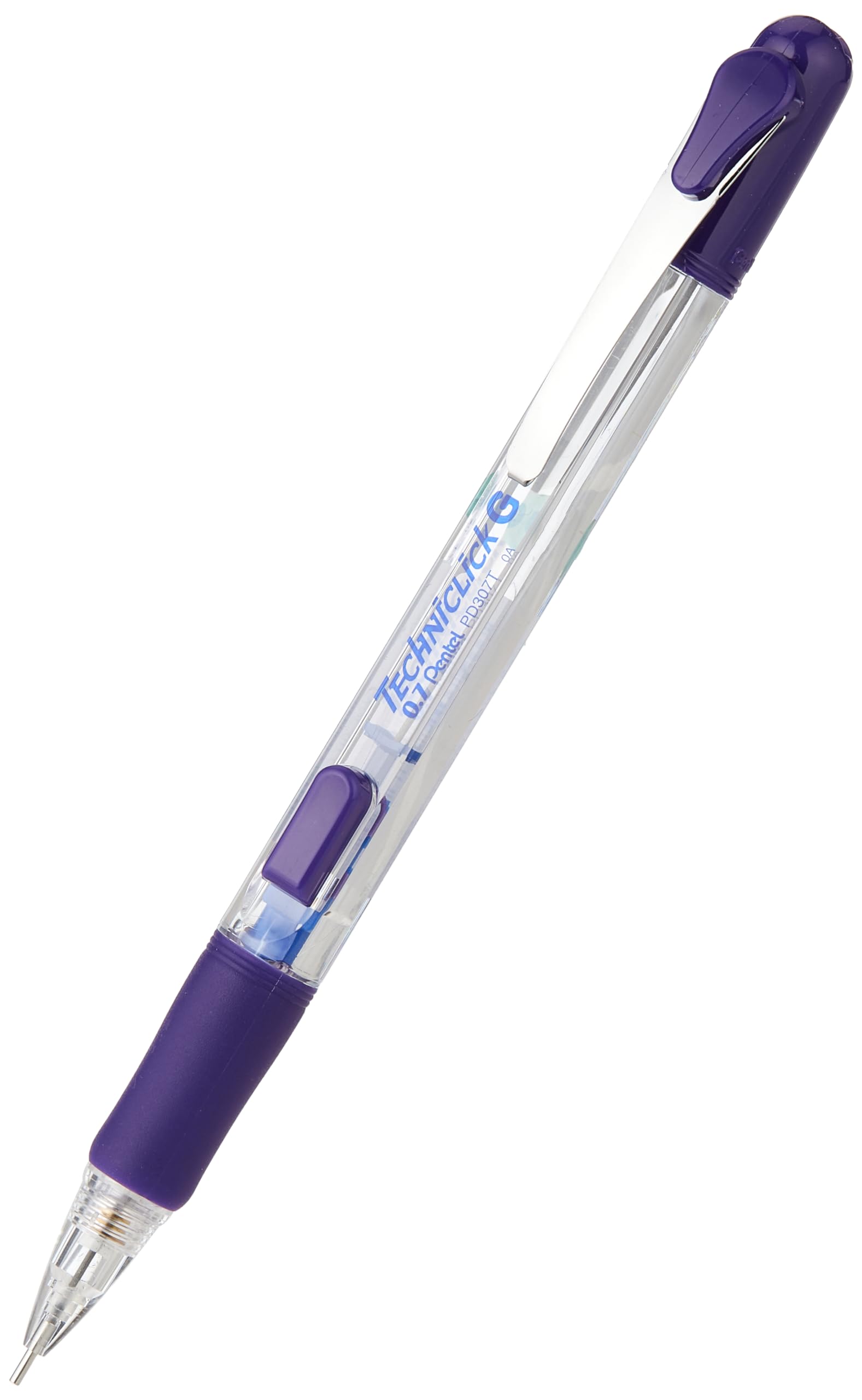 Pentel Techniclick Lot de 12 Porte-mines avec Bouton poussoir latéral 0,7 mm Violet PD307T-V