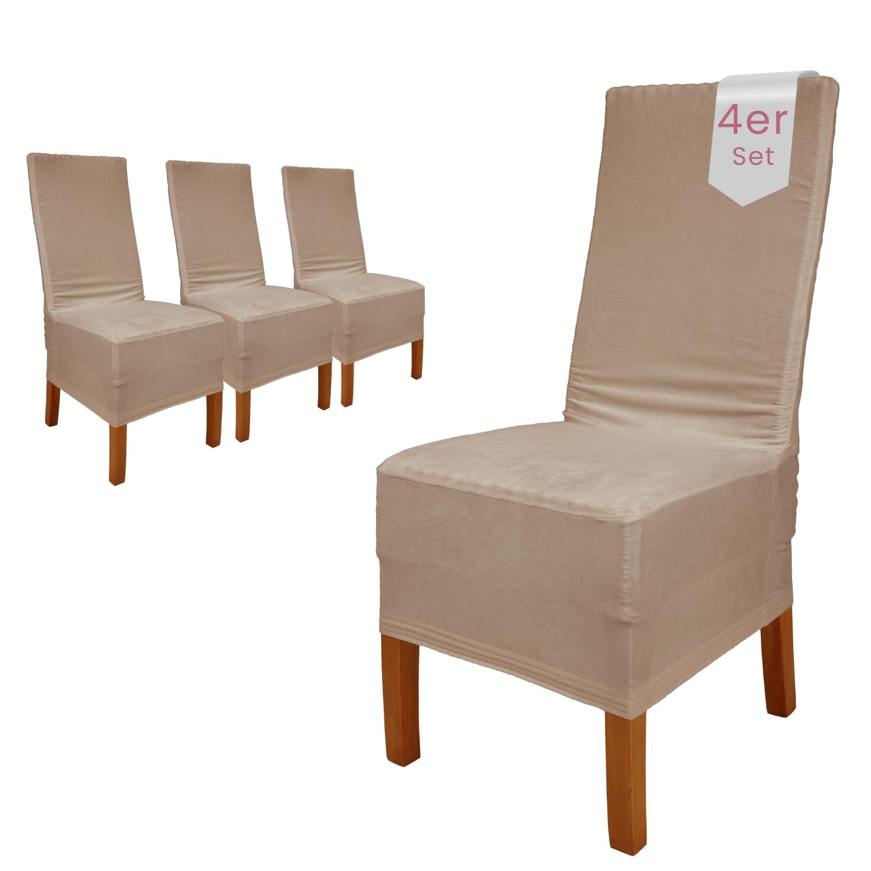 Housses de chaise extensible velours Puma Velvet pour chaise luge lot de 4