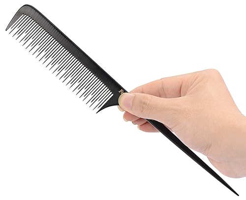 Miniatura 4 de PERFEHAIR Peine para cabello fino, antiestático largo de baquelita, herramienta de peine de cola de rata de baquelita para peinar la espalda,
