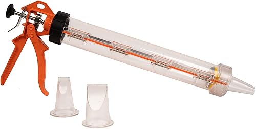 CanCooker EZ Jerky Shooter - Pistola de cecina de acero inoxidable de alta calidad con 3 boquillas y capacidad de 1 libra, procesador de carne apta