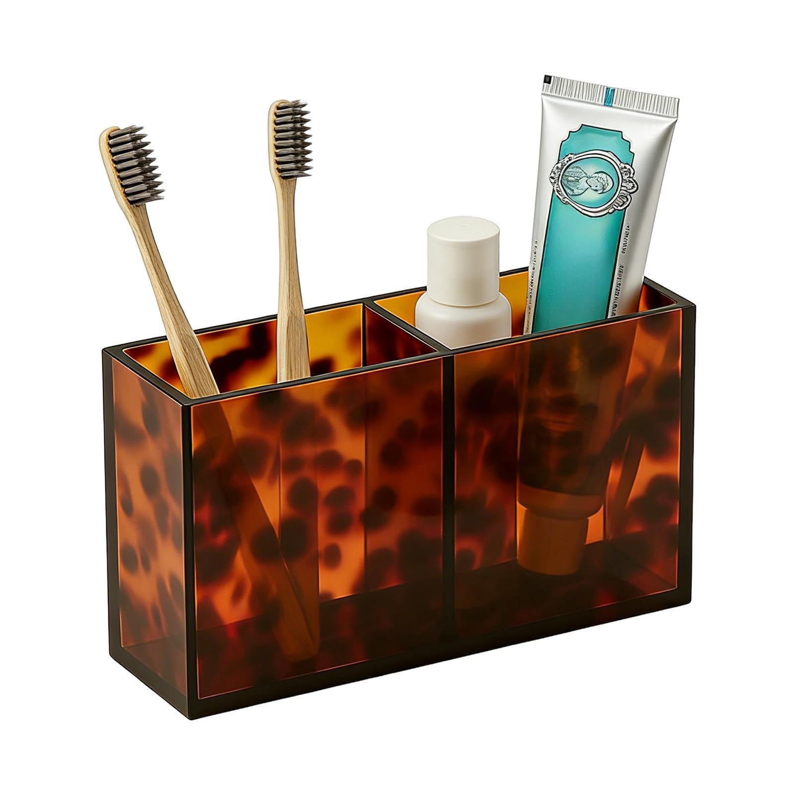 Tortoiseshell Bathroom Tray, Aesthetic Tortoise Shell Desktop Organizer