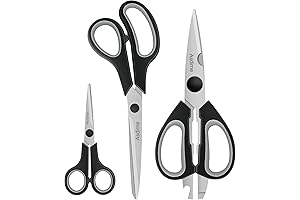 Scissors Bundle: Black Precision 3-Pack for the Kitchen, Office, and More