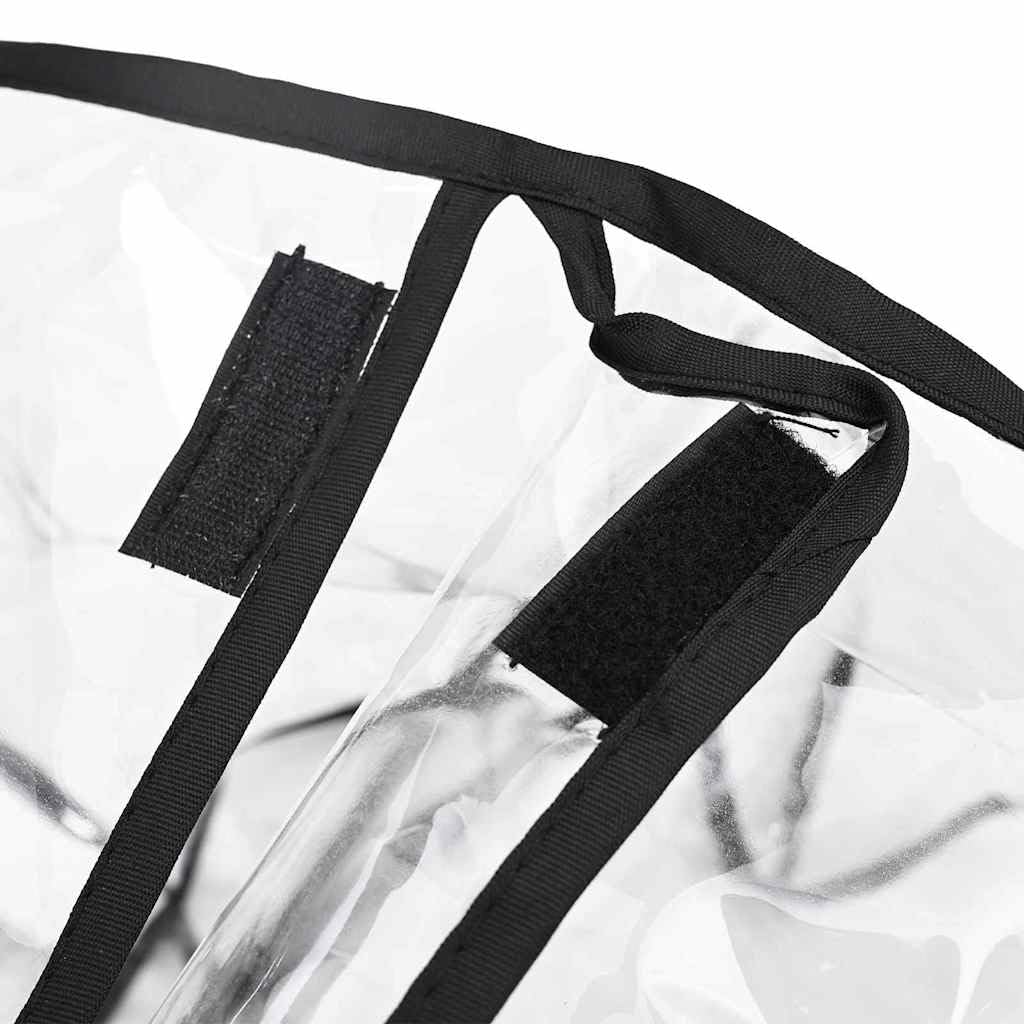 Transparente Tier Kinderwagenabdeckung aus PVC 66 x 35 x 59 cm, faltbar und tragbar, Regenverdeck für Hund, Katze, Welpe und Senior Buggy für Reise, Outdoor und Transport