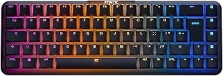Fnatic STREAK65 LP Black | Compact RGB Gaming Mechanical Keyboard Speed Switches | PBT Doubleshot Keycaps 65% Layout (60 65 Percent) Low Profile Esports Keyboard (Intl. US ISO Layout, QWERTY)