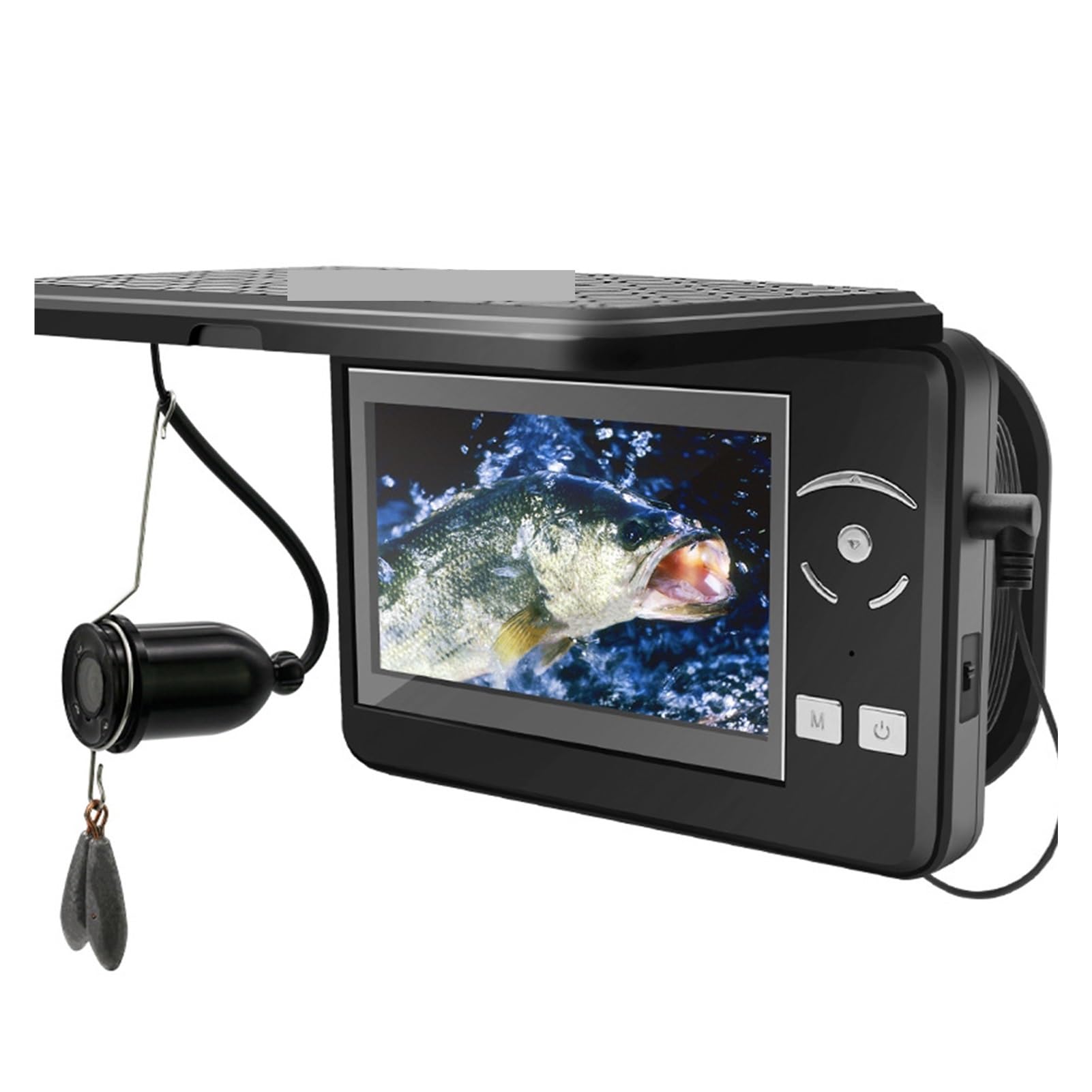 CVFRDD Underwater Fishing Camera Portable Underwater Fishing Camera Waterproof Video Fish Finder DVR With 4.3 Inch LCD Display For Ice Lake Boat for Ice Sea Lake Boat Fishing(No DVR)