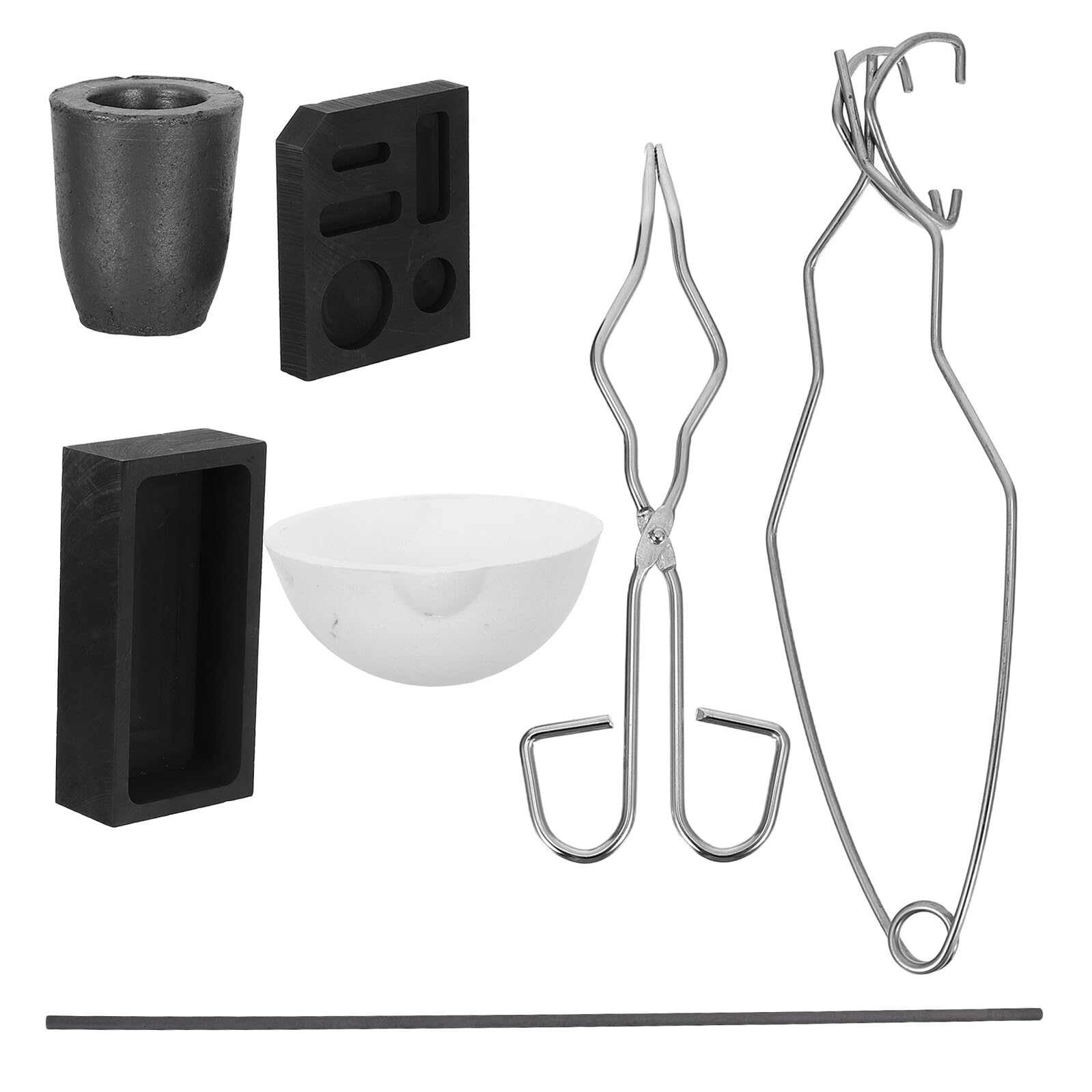 Creuset en graphite pour fusion de métaux PLAFOPE anti-fissure avec pince en inox durable