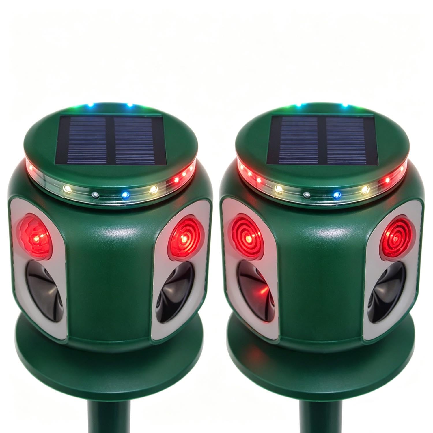 répulsif solaire ultrasonique 2x animaux