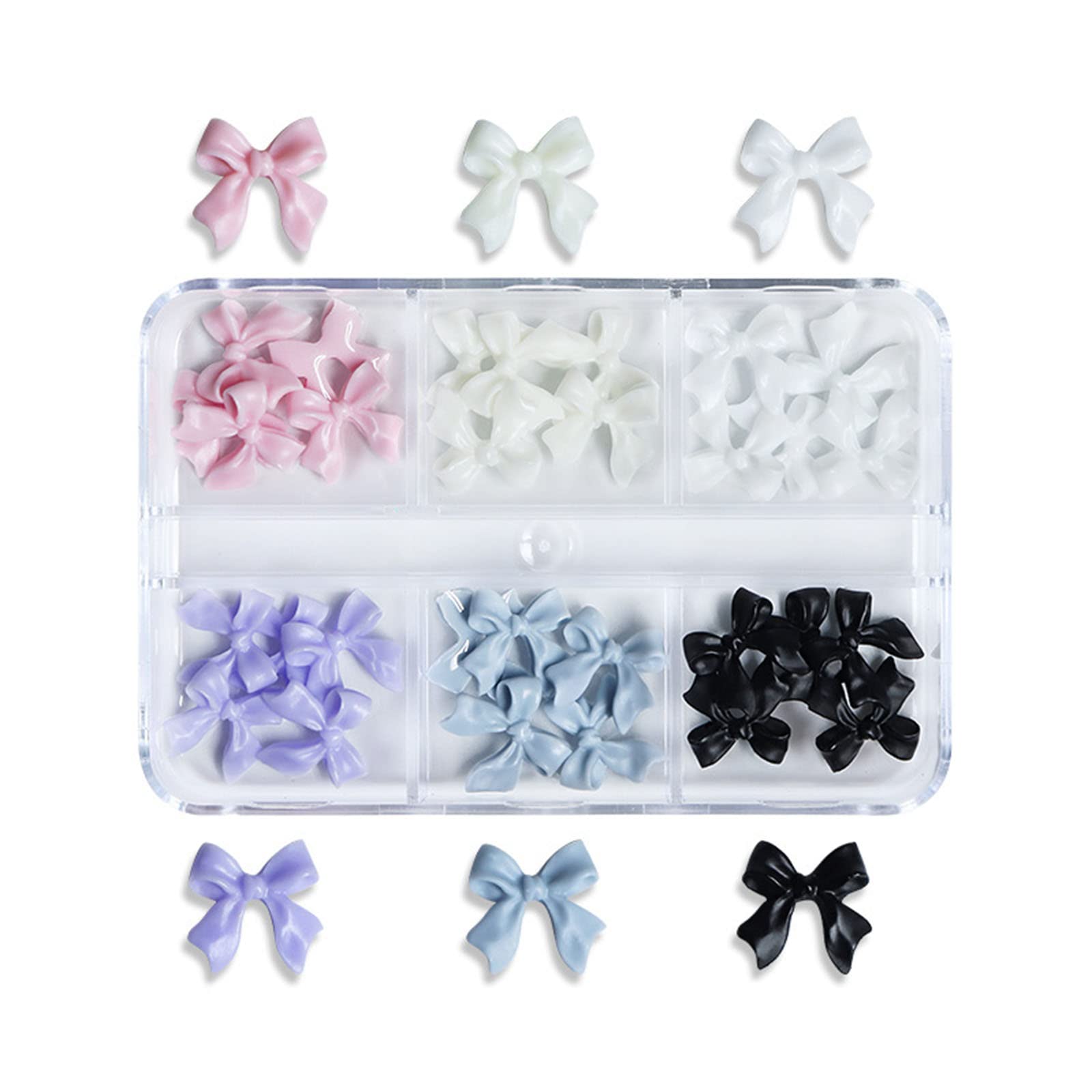 30pcs Resin Bowknots Nail Art Decorations 3D Bows Ornaments Jewelry DIY UV Gel Design Cute Manicure Accessories Nail Art Decorations Kit