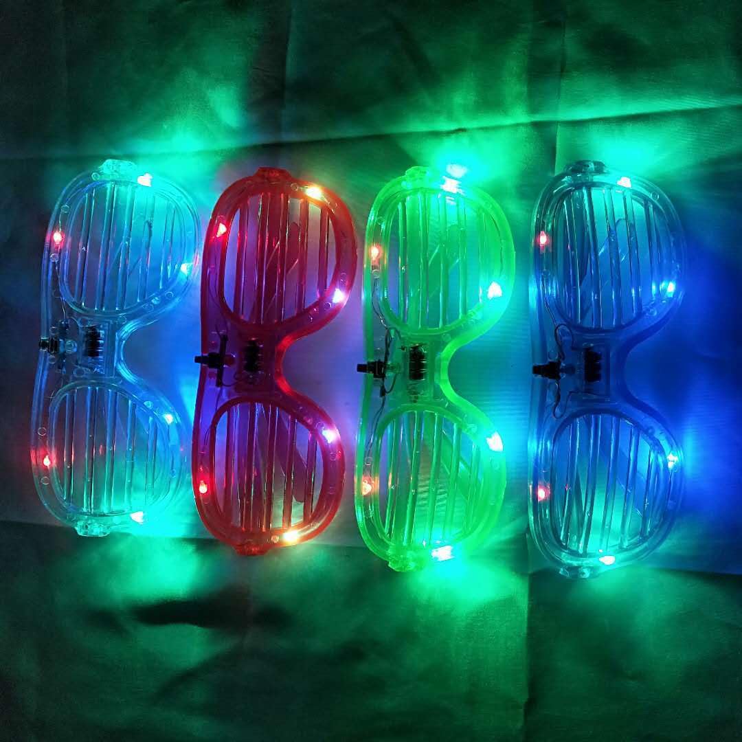 Gafas de fiesta, 20 unidades de 5 colores LED de plástico, gafas LED, gafas de neón fluorescentes, brillan en la oscuridad, suministros de fiesta de Año Nuevo