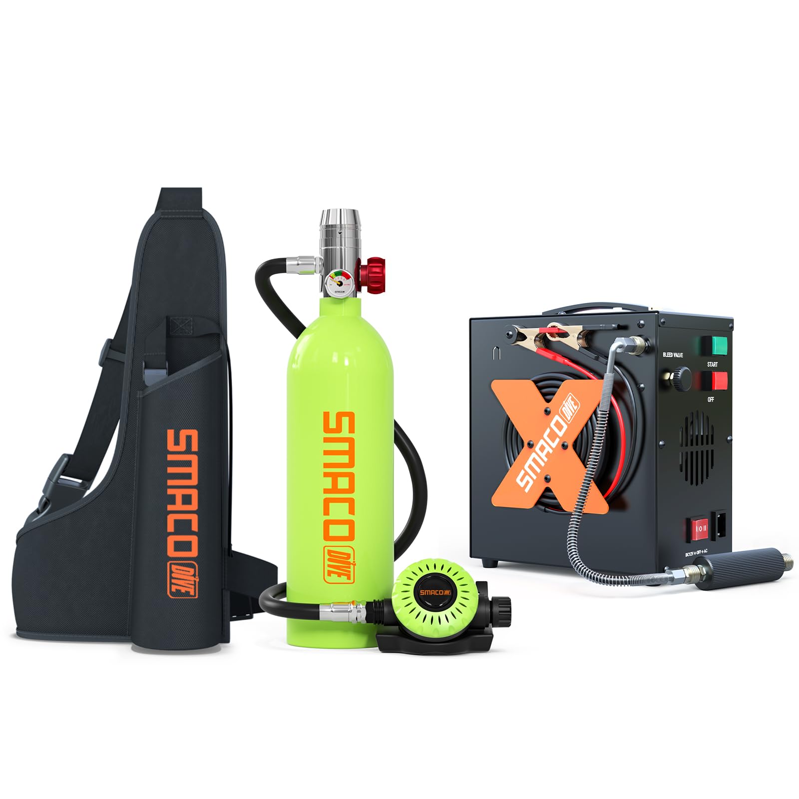 SMACO S400 Mini Scuba Tank, 1L Portable Diving Lung Air Tank