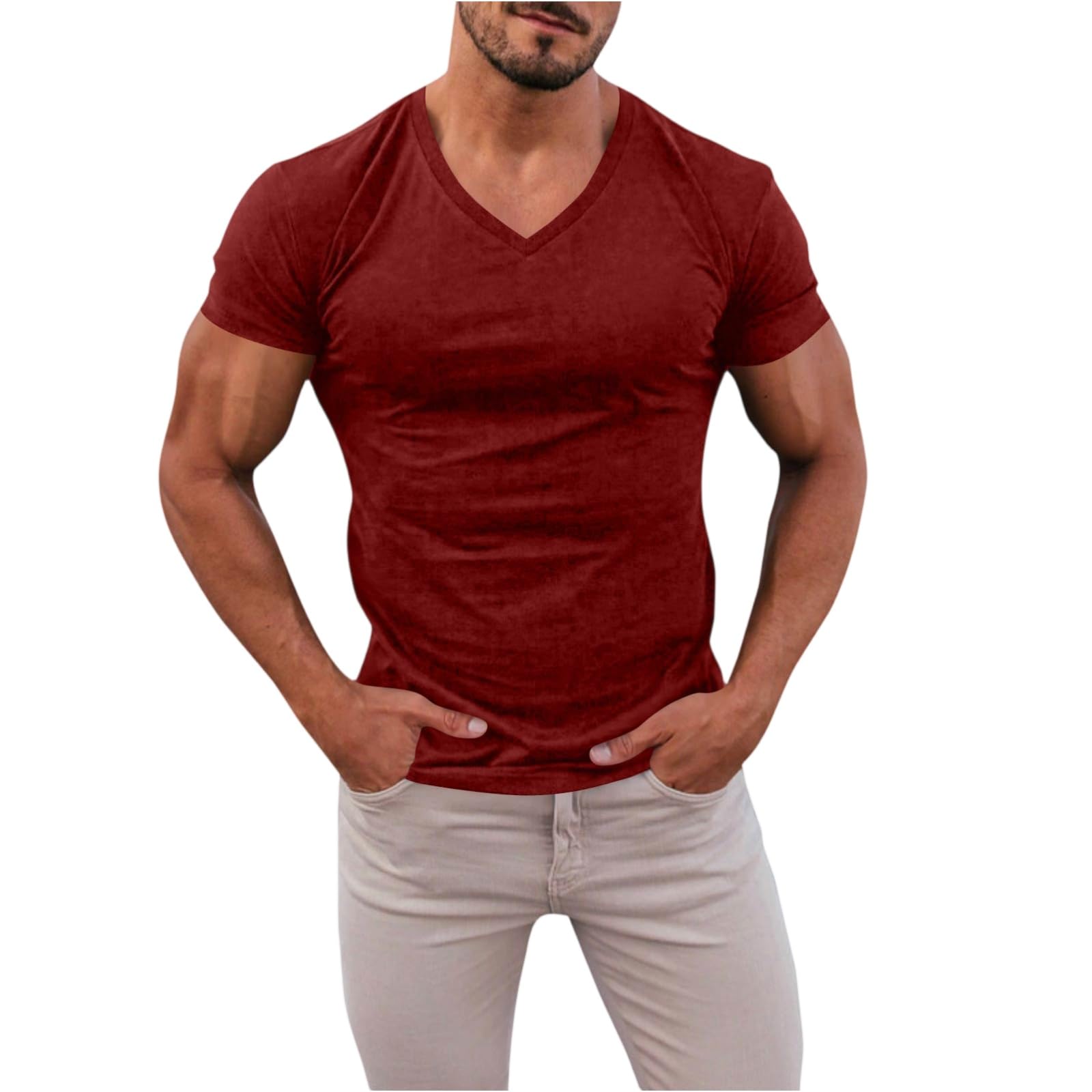 Mens Athletic T-Shirts Quick Dry Moisture Wicking Workout Shirts Short Sleeve Crewneck T-Shirts Casual Summer Shirt