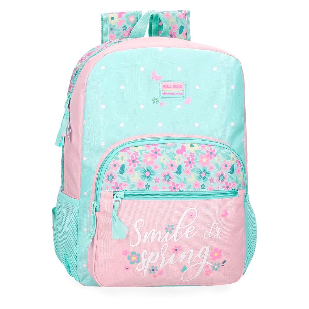 ROLL ROAD Sac à dos pour enfants Spring dream School backpack en polyester, bretelles larges et réglables qui s'adaptent, poche avant
