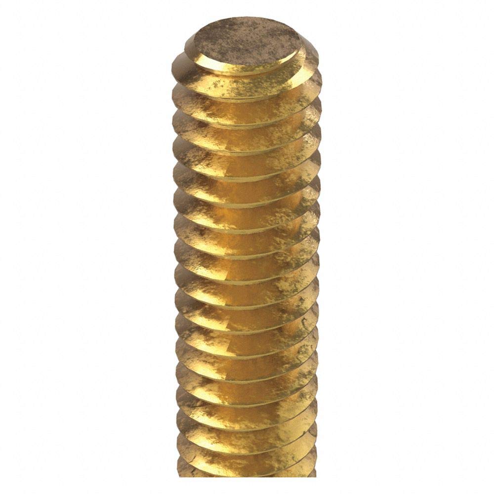 Fully Threaded Rod, Brass, 10-24, 6 ft Length-Each