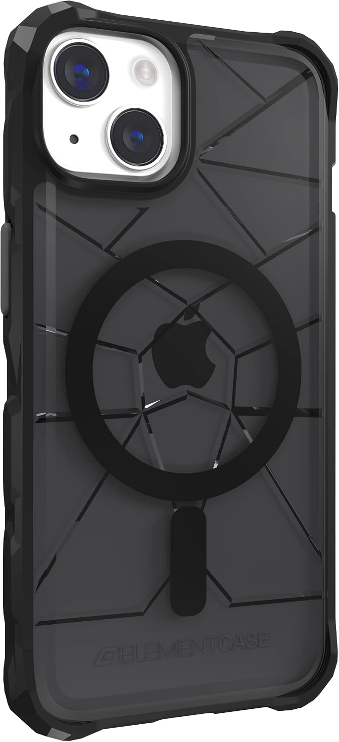 Element Case Special Ops MagSafe for iPhone 14 (6.1") - MagSafe Compatible, Rugged, Lightweight, and Mil-Spec Drop Tested - Smoke/Black - (EMT-322-263FQ-01)