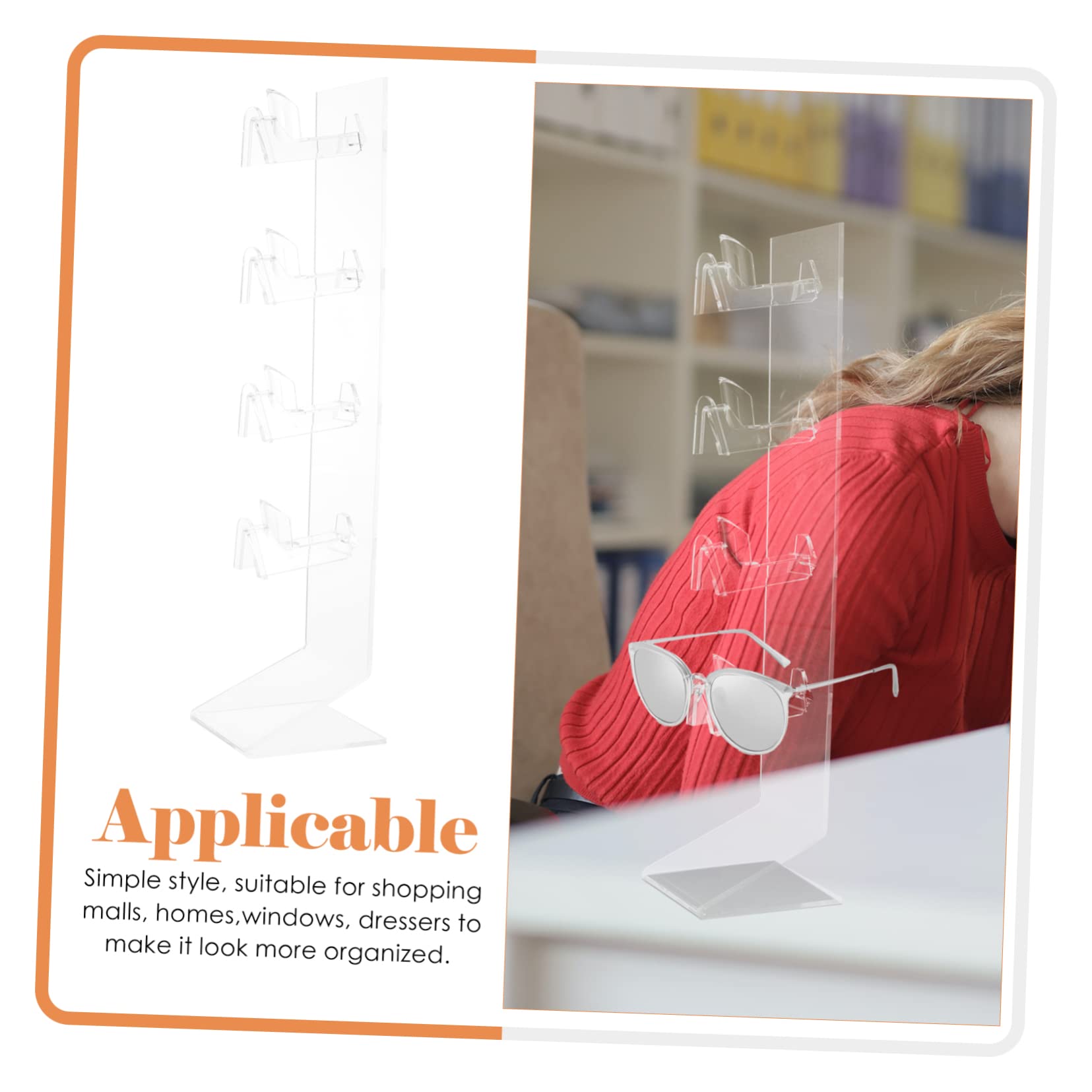 5stücke Acryl Brillenständer Transparente Mehrstöckige Ablage Für Sonnenbrillen Brillen Für Zuhause Büro Stabil Leicht Zu Montieren Vielseitiger Organizer Für Brillenträger