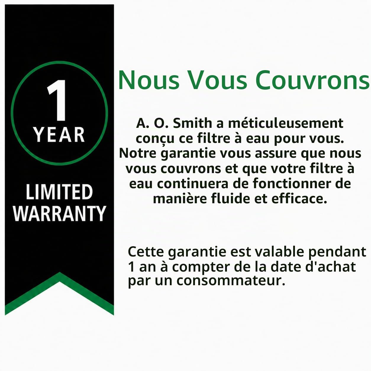 AO Smith Système de filtre à eau sous évier – Réduit les PFAS, le plomb et le chlore dans l'eau potable – Filtration Claryum sous comptoir pour cuisine – 2 étapes – AO-US-200