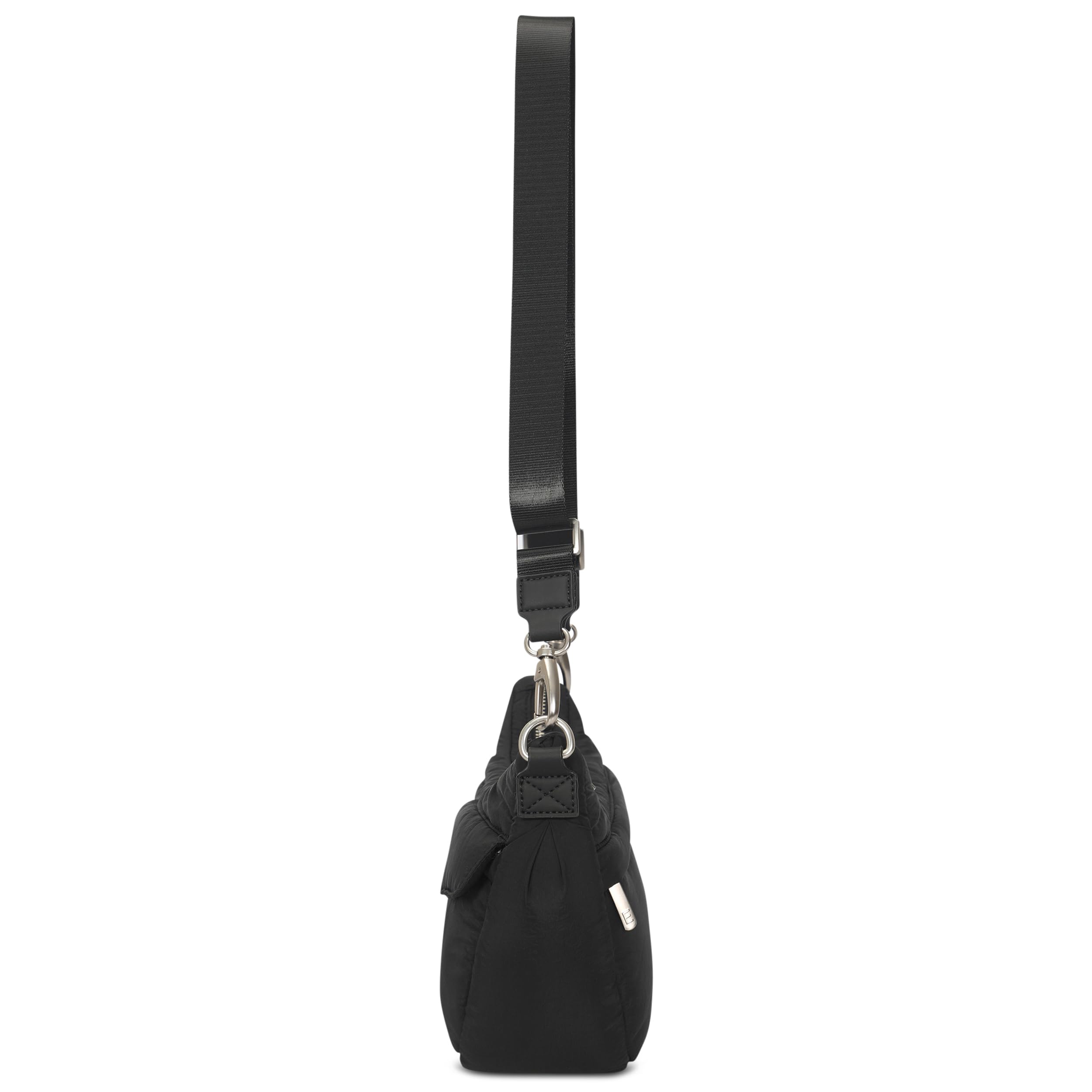 Expatrié Borsa a Tracolla Donna - Vivy - Borsetta Mezzaluna - Borsa Piumino Piccola - Soft Crossbody Half Moon Bag - Regolabile Marsupio alla Moda - Impermeabile