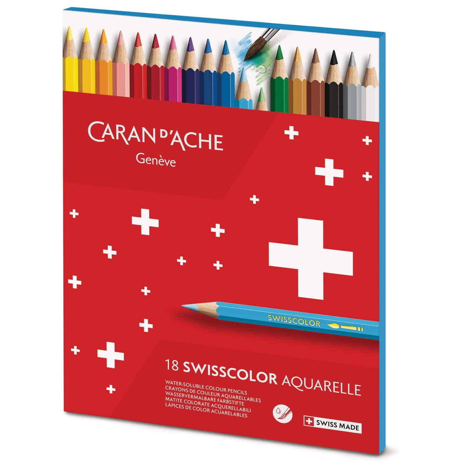 Caran d'Ache Neocolor126色缶入三段 スケッチブック18枚 Amazon.com: Caran d'Ache 1285.818 Swisscolor 18 Water-Soluble