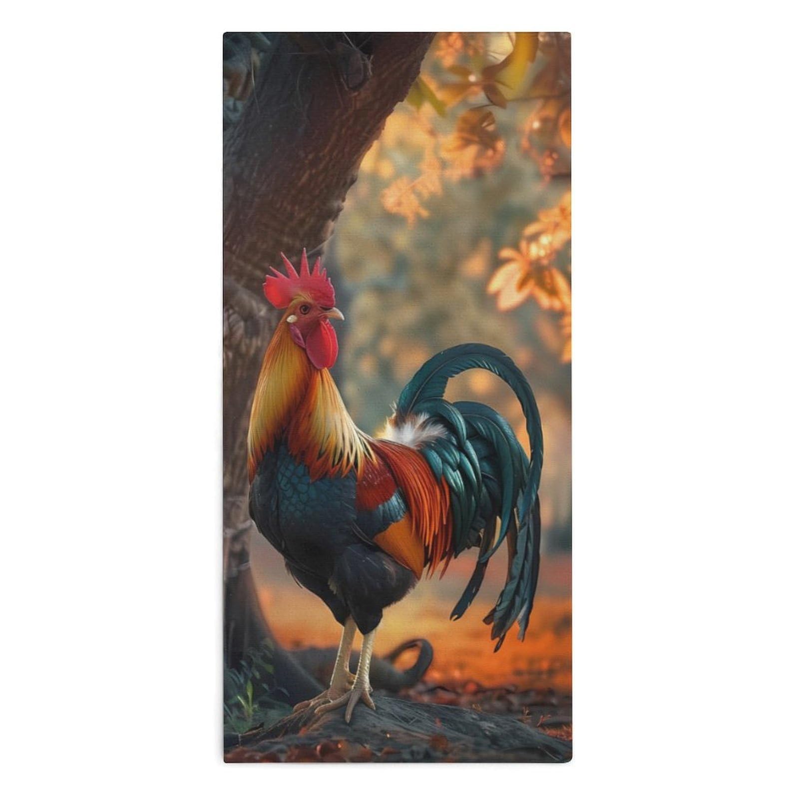TXFBTRFSA Colorful Rooster Hand Towels for Adult Face Towel Bath Beach Swim Accessories
