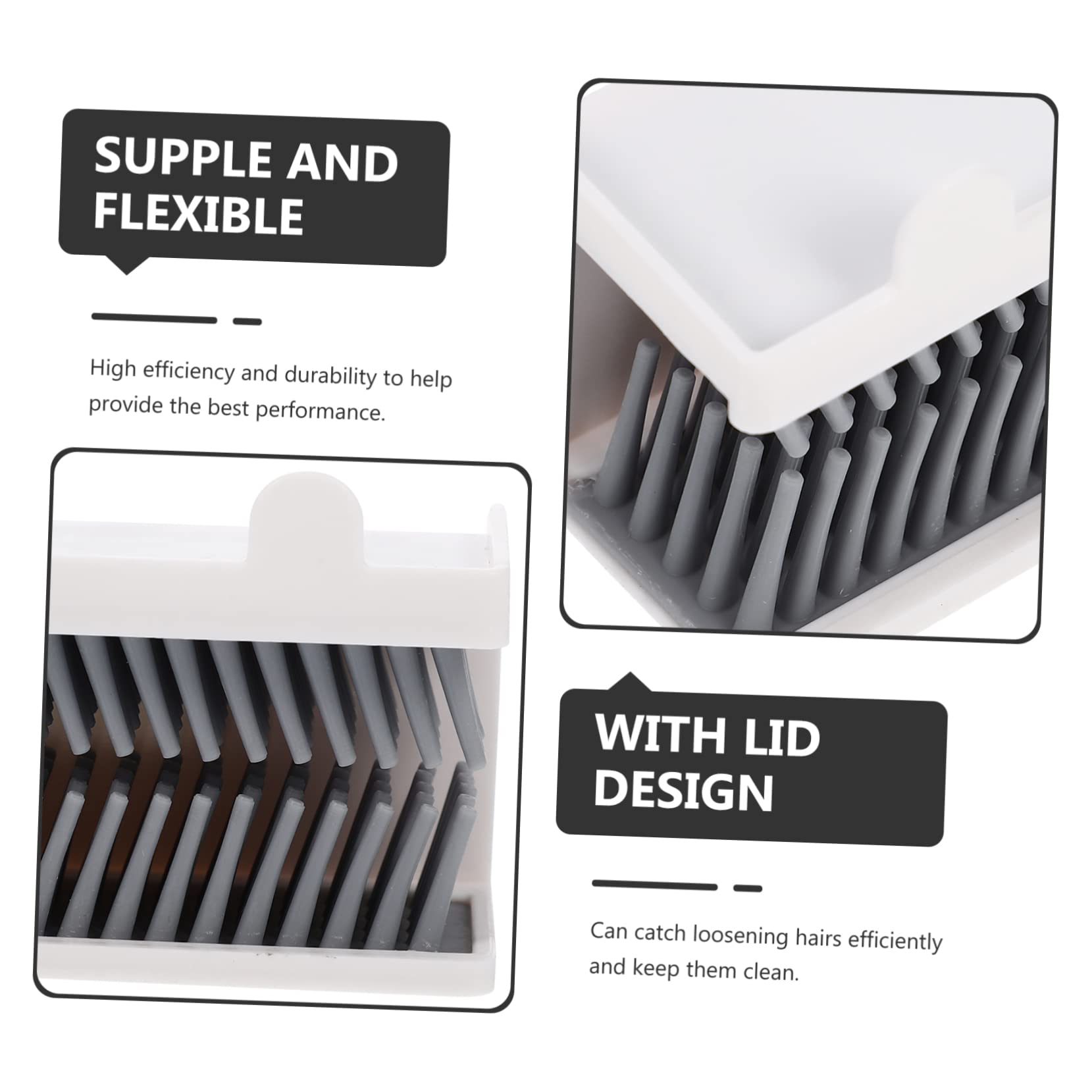 UKCOCO 4piezas Colector De Pelo De Reutilizable Captador De Cabello para Pared De Baño Accesorio De Almacenamiento Estilo Moderno Fácil Instalación Superficies Lisas Diseño