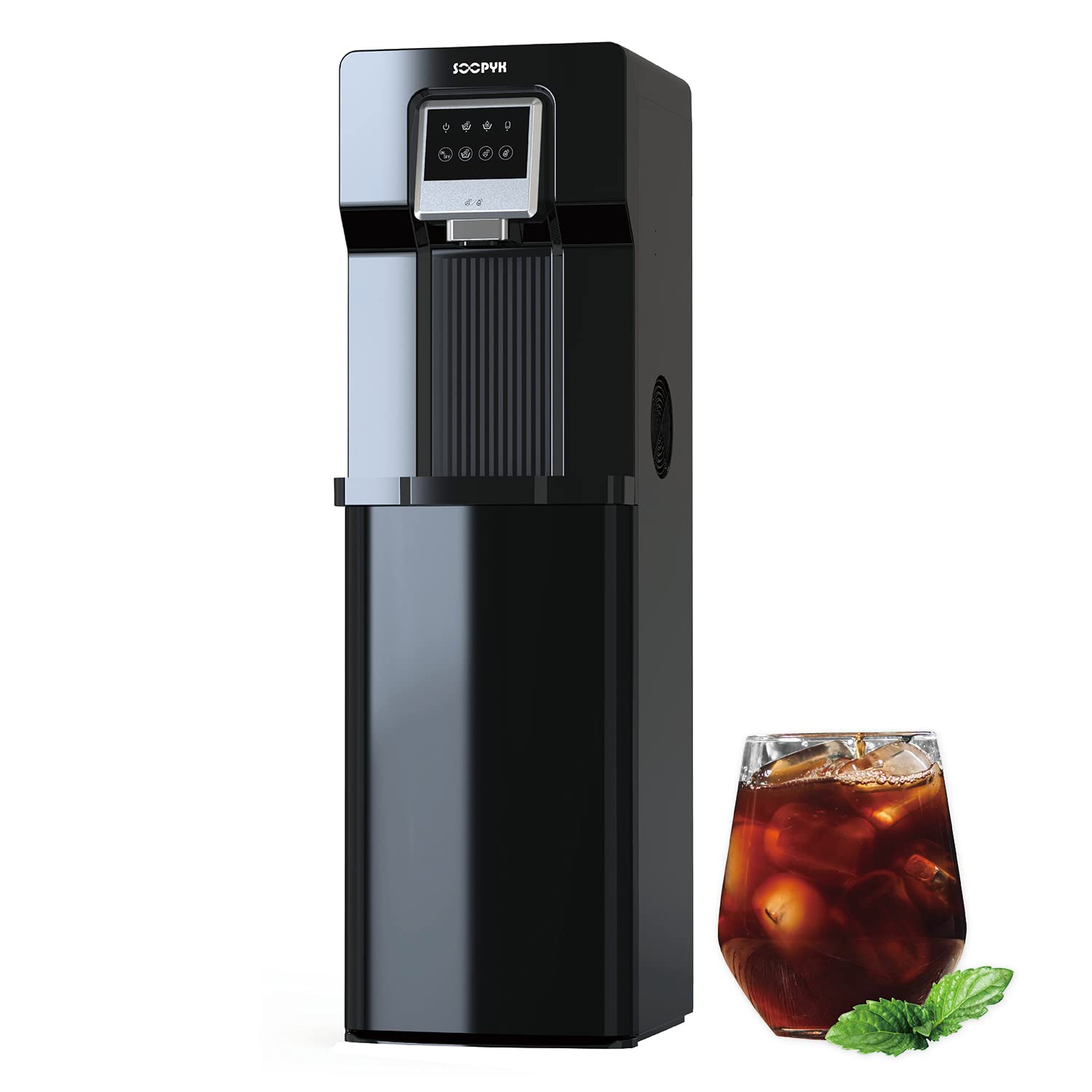 SOOPYK 2 in 1 Water Cooler Dispenser with Ice Maker Bottom Load 5 Gallon Bottle 27 lbs in 24 hrs for Home Office (Without Hot Water)