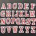 Mosheng Accessory 26pcs Embroidery 26 English Letters Patches Iron On/Sew On Applique for Clothes Backpacks T-Shirt Jeans Skirt Vests Scarf Hat Bag (Style 2)