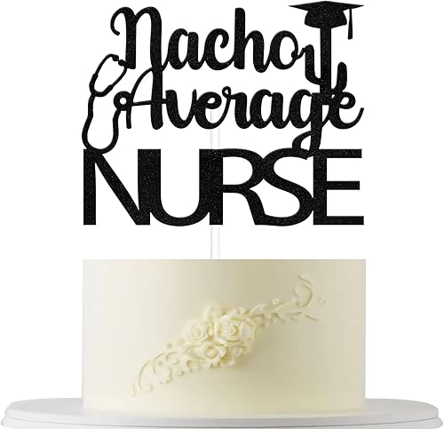 Decoración de pastel de nacho negro para enfermera, decoraciones de graduación de escuela de enfermería, letrero de fiesta de graduación de Time for