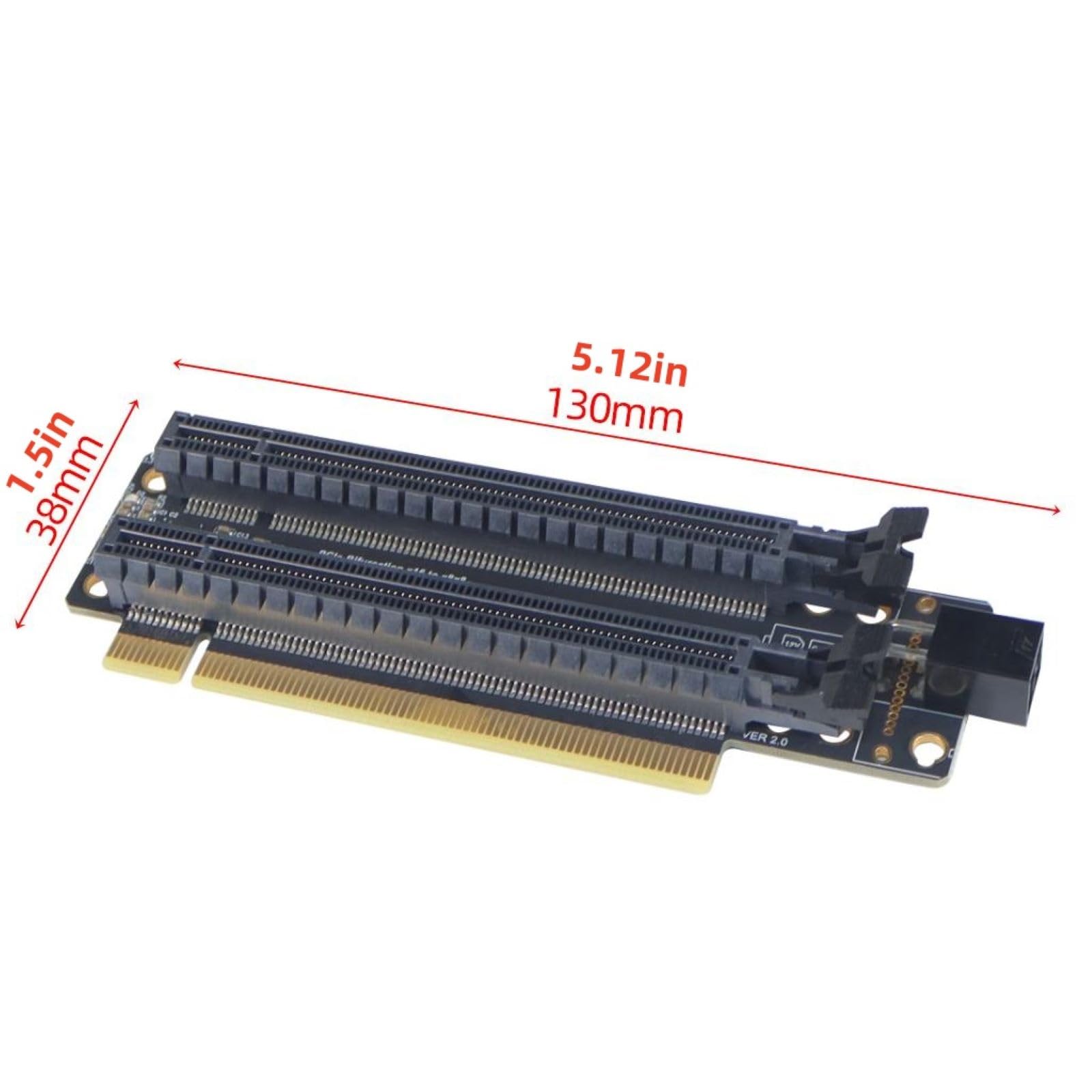 Tarjeta de expansión PCI-E 4.0 x16 1 a 2 GEN4 GEN3 Split Cads configurables como divisor de reloj IC de modo X8X8 1 a 2