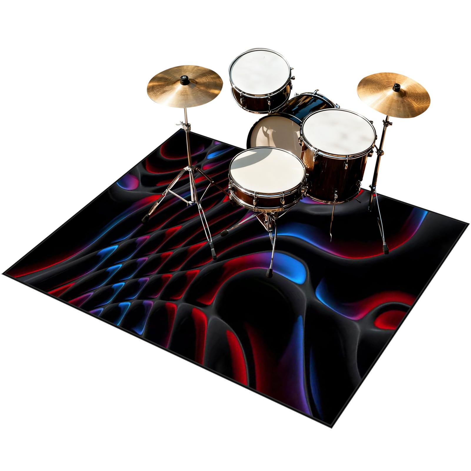 Tappetino Insonorizzato Batteria Drum Tappetino per Batteria e Percussioni Tappeto a Tamburo Tappeto per Batteria Elettrica Tappeto per Batteria Acustica Tappeto Antiscivolo Batteria 230 x 180 cm