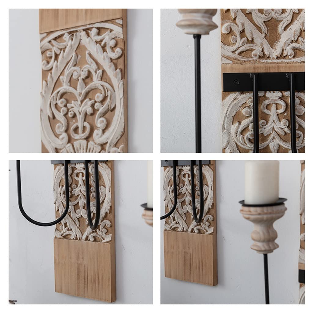 HEXEH Portavelas Adornos de Velas Colgantes Retro nórdico romántico Pared de la Pared de la Pared de la Pared fotografía Decoraciones de Fondo Portavelas Decorativo