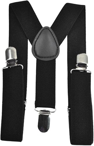 Tirantes elásticos y ajustables de color sólido para niños y niñas