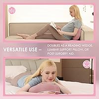 Vista 8 de Chilling Home Almohada portátil de embarazo para dormir, almohada de maternidad de espuma viscoelástica para mujeres embarazadas, almohadas