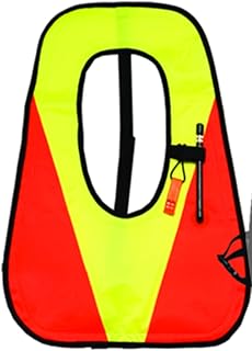 Innovative Deluxe Snorkel Vest with Plastic Valve (Orange/Yellow