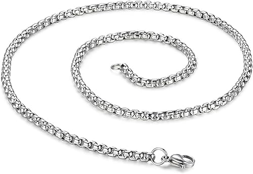 Miniatura 6 de Collar difusor de aceite esencial de aromaterapia 316L colgante de medallón de acero inoxidable con cadena de 24 pulgadas