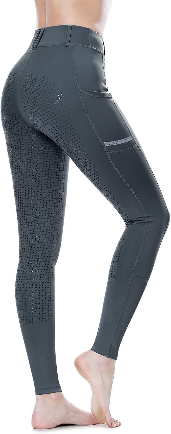 Horse Riding Pants Equestrian Women Full Seat Breeches Horseback Riding Tights Silicone Pockets - Image 3