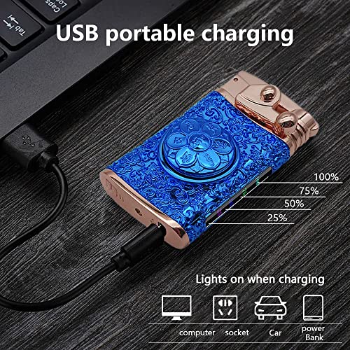Encendedor eléctrico recargable GADATOP azul miniatura 2