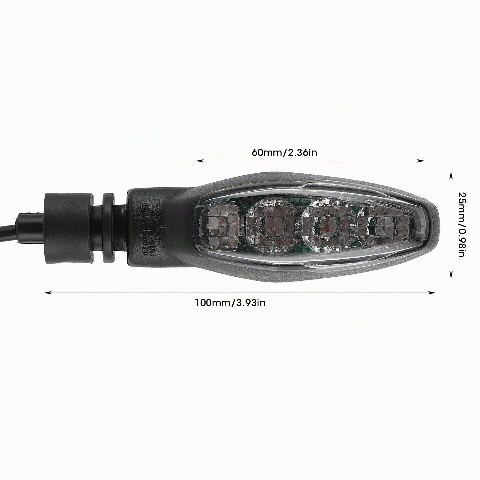 Tefola Coppia di indicatori di direzione per moto, indicatori di direzione per moto, indicatori di direzione anteriori a LED ambra 12V adatti per TRIUMPH Tiger 800/1200