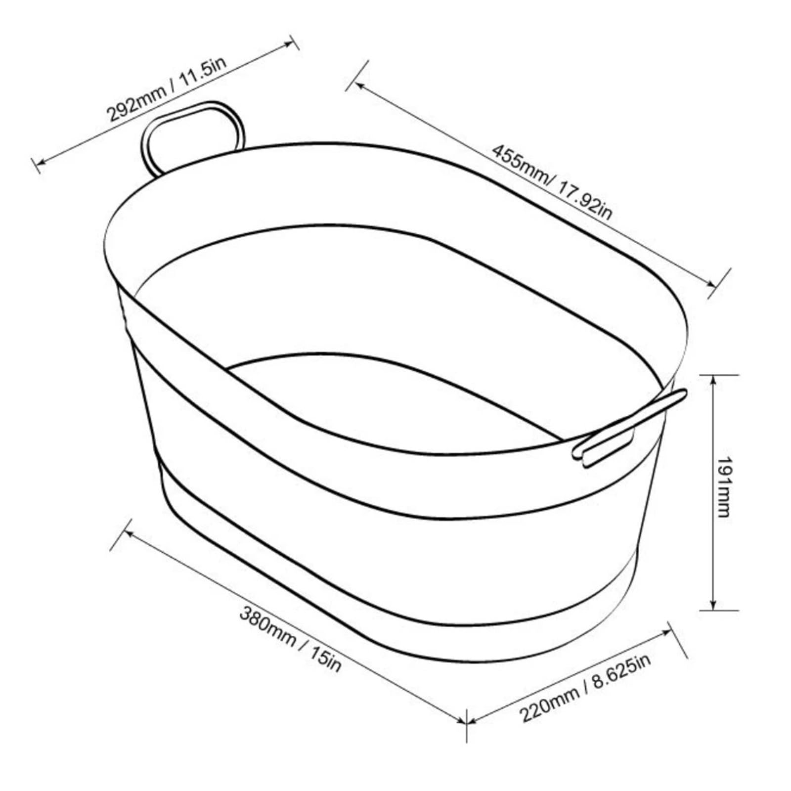 Eiskübel, verzinkter Wannen-Aufbewahrungsbehälter, leichte Eiswanne, Bierkübel for Getränke, Champagner, Cocktails, Weinpartys für Garten-Party