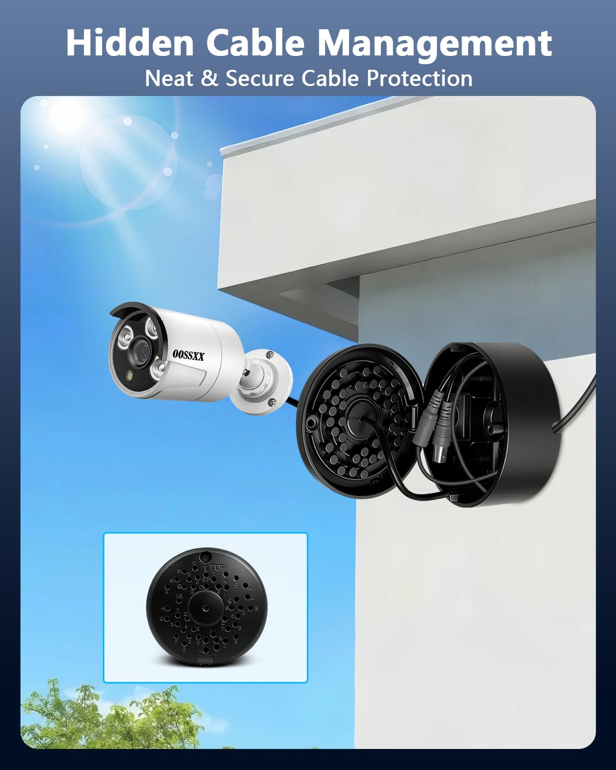 Boîte de jonction pour caméra de sécurité en plastique étanche pour caméra de sécurité Arlo - Boîtier de jonction pour panneau solaire Arlo